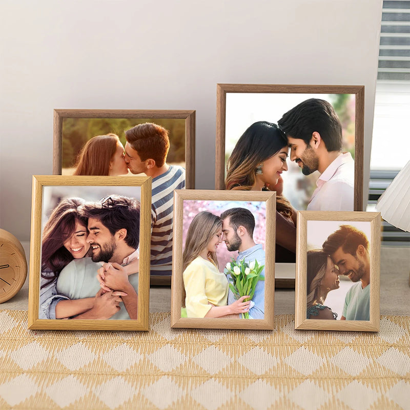 Personalized wooden photo frames, custom photo frame ornaments, simple holiday gifts indoors, commemorate precious memories