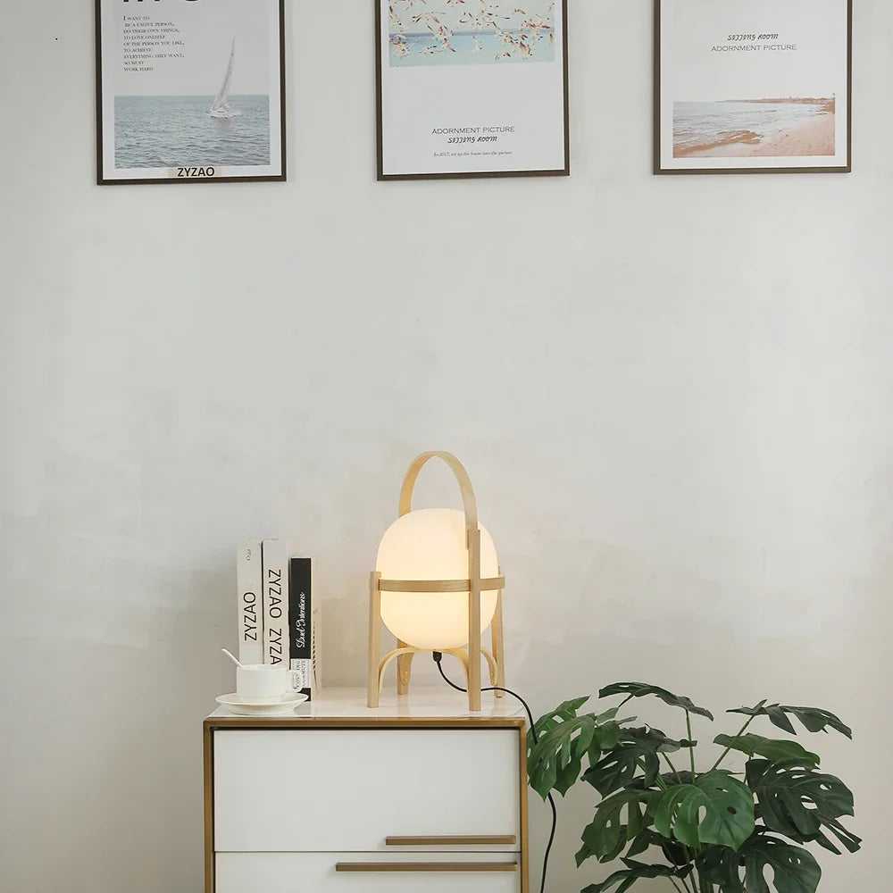 lampe de table en bois pour une décoration moderne et simple - vue 6 sur 10