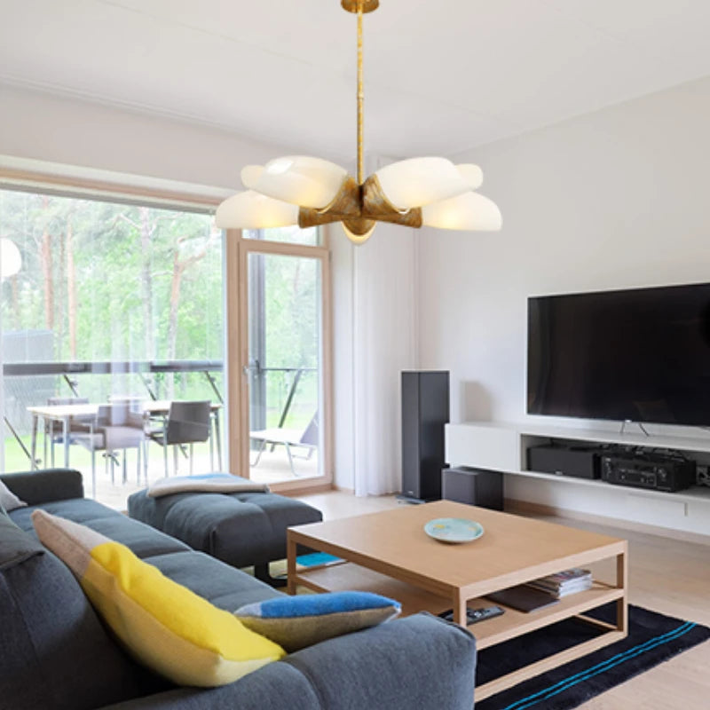 lustre minimaliste moderne en verre pour intérieur élégant - vue 4 sur 7