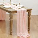 Chemin de table coton gaze style vintage mariage