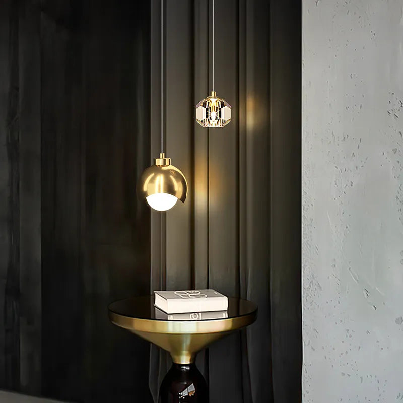 Lustre LED en cristal de luxe nordique - vue 5 sur 14