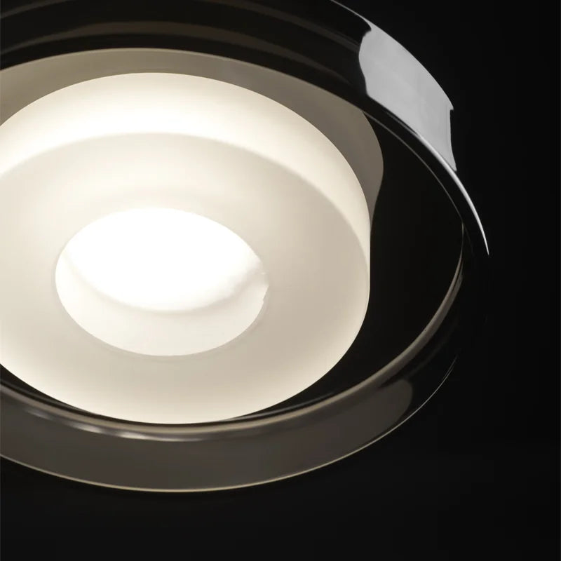 suspension moderne en acier inoxydable et verre design - vue 7 sur 6
