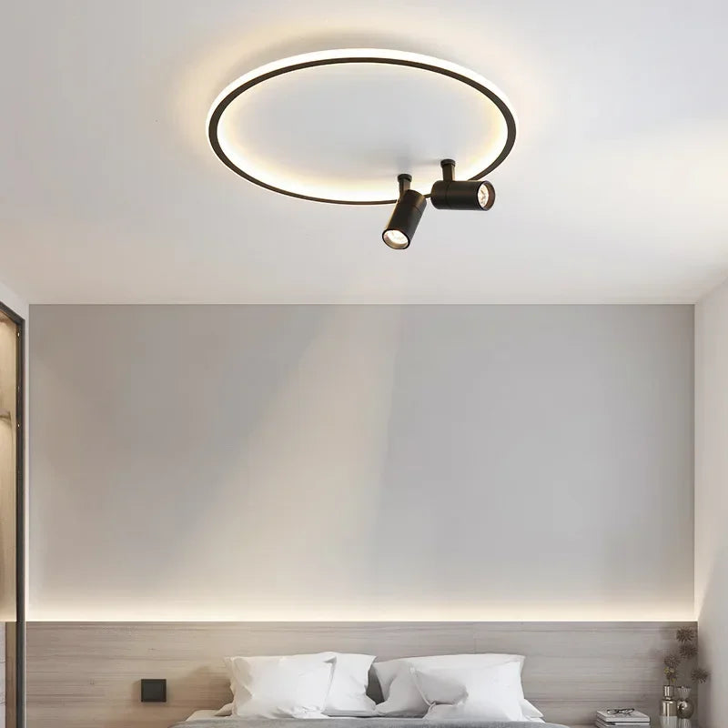 Moderner LED-Deckenleuchter mit Spot und Kronleuchter-Design - vue 4 sur 12