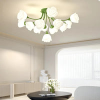 plafonnier moderne à fleurs simple style rétro jardin américain