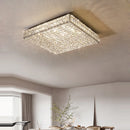 plafonnier led art déco carré cristal design moderne élégant