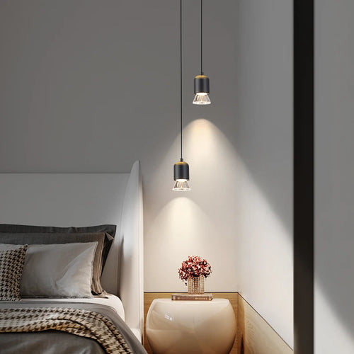 lustre led moderne décoratif d'escalier rotatif duplex nordique