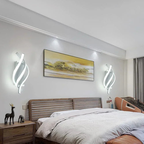 Applique murale spirale incurvée LED décorative - vue 5 sur 20