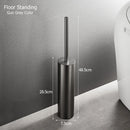 porte-brosse mural en acier inoxydable pour salle de bain