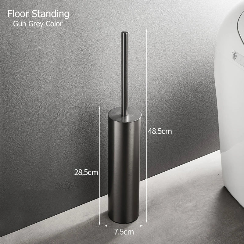 porte-brosse mural en acier inoxydable pour salle de bain - vue 11 sur 14