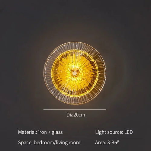 Moderne Wandleuchte aus Glas im Art-déco-Stil für die Innendekoration - vue 13 sur 13