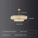 lustre en cristal rétro circulaire design pour décoration intérieure