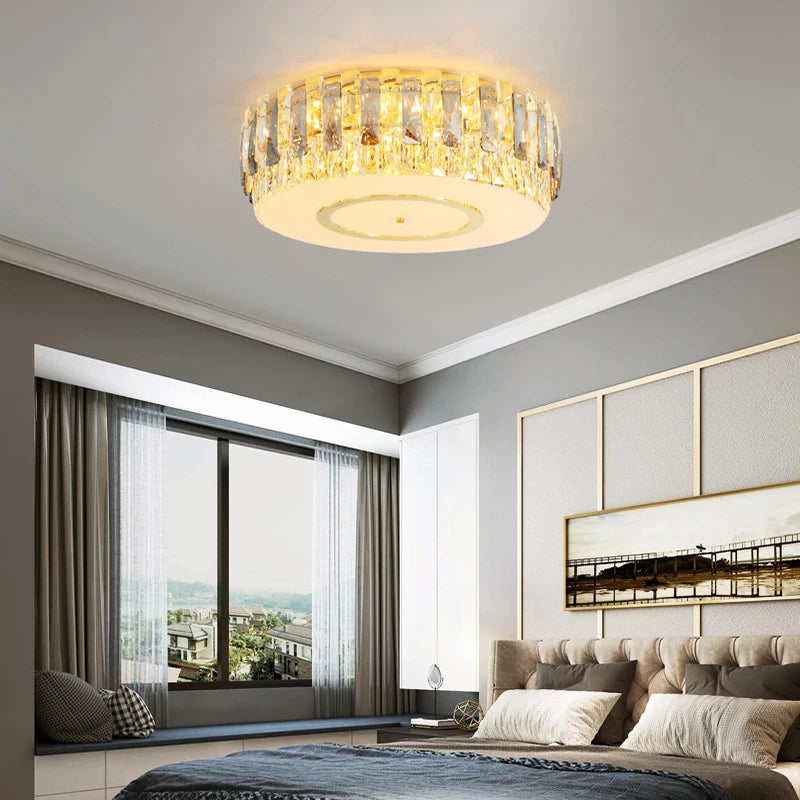 Dimmbarer LED-Deckenleuchte aus Kristallglas moderne Dekoration - vue 3 sur 11