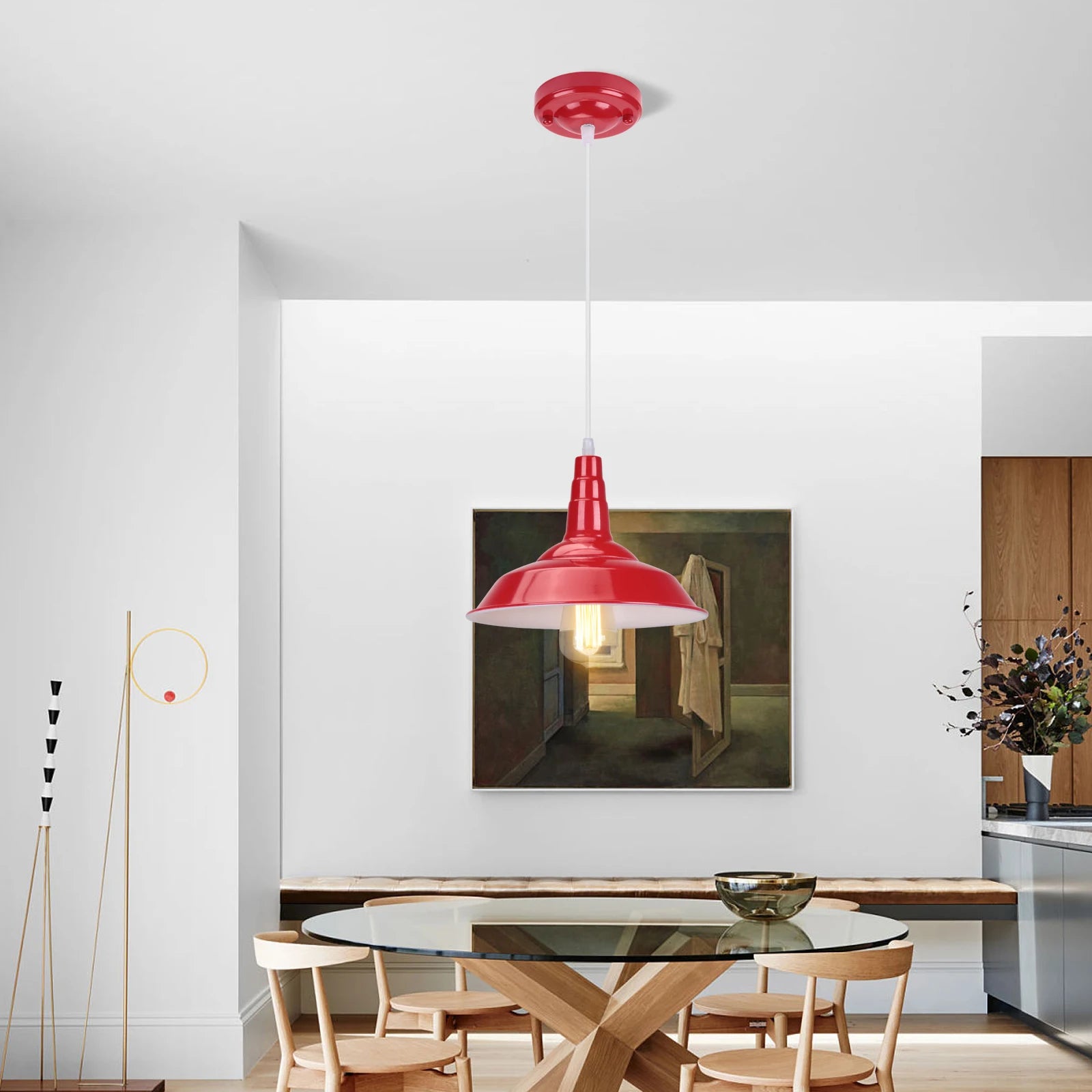 lampes suspendues modernes en aluminium led style industriel - vue 5 sur 21