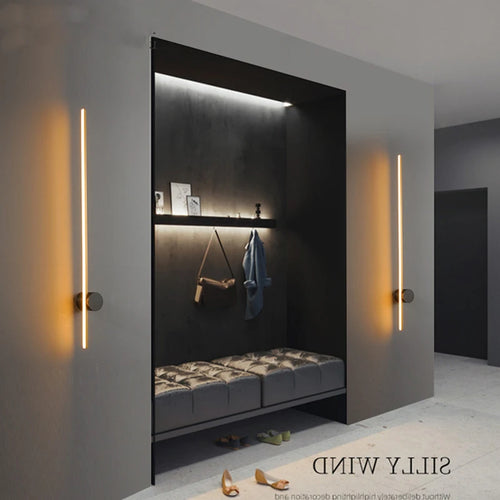 Applique murale led minimaliste en cuivre pour ambiance apaisante