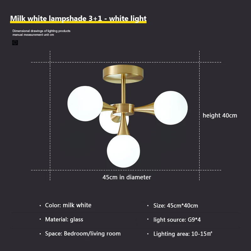 lustre moderne en verre pour un éclairage décoratif intérieur - vue 19 sur 24