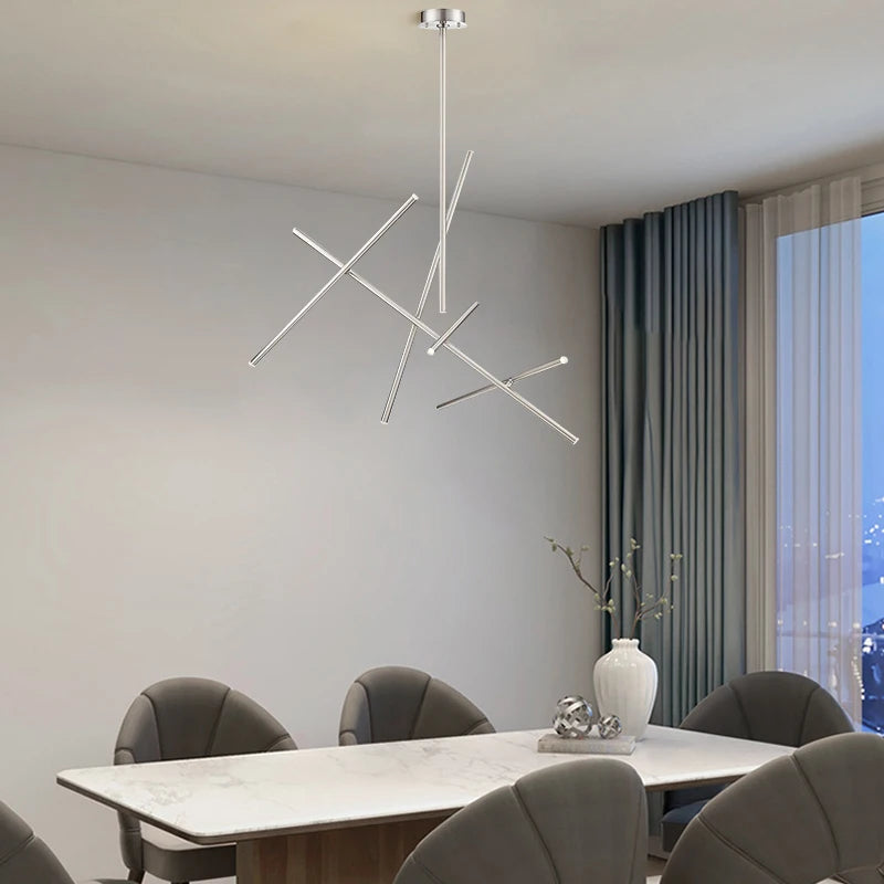 lustre post-moderne créatif personnalité nordique led forme branche - vue 5 sur 8