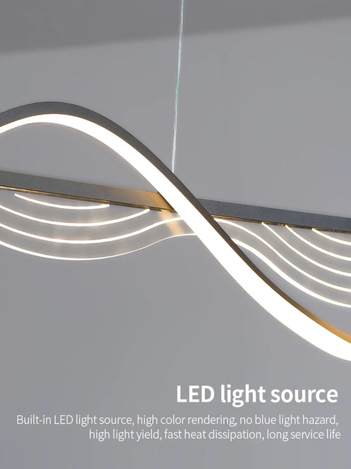 Moderner LED-Kronleuchter Pendelleuchte im minimalistischen Design für den Innenbereich - vue 7 sur 8