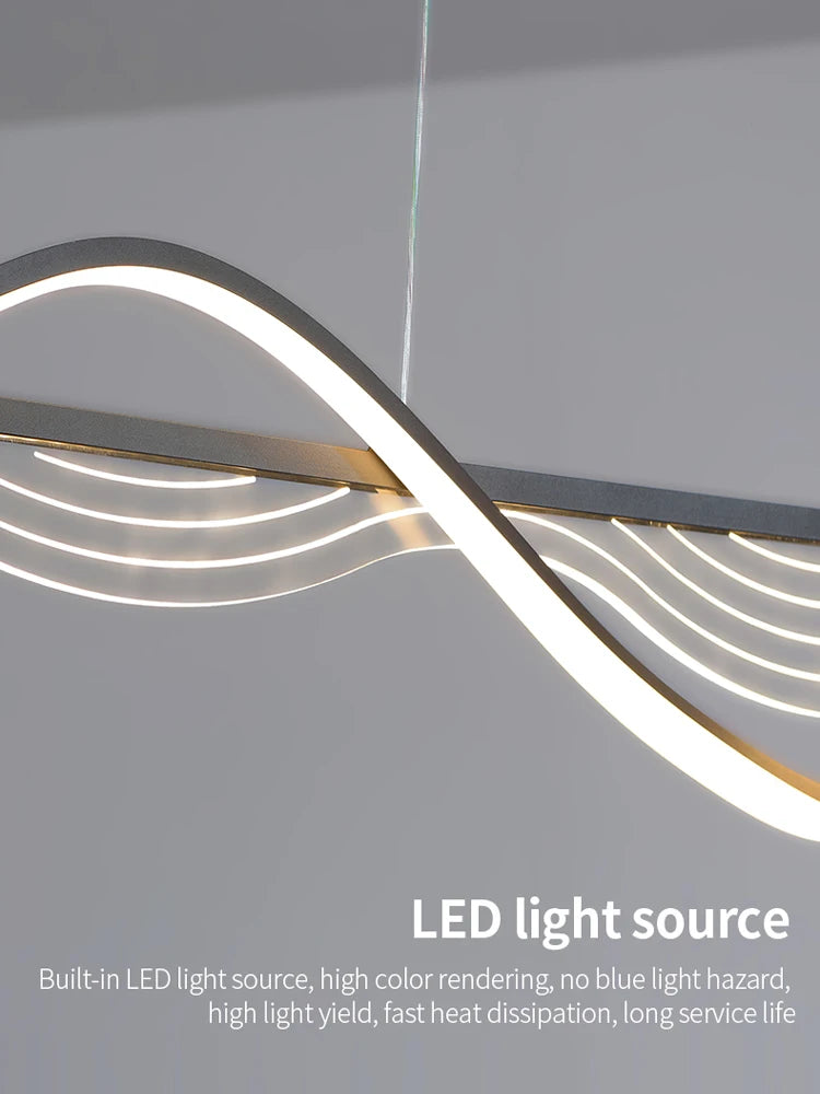 Moderner LED-Kronleuchter Pendelleuchte im minimalistischen Design für den Innenbereich - vue 6 sur 8