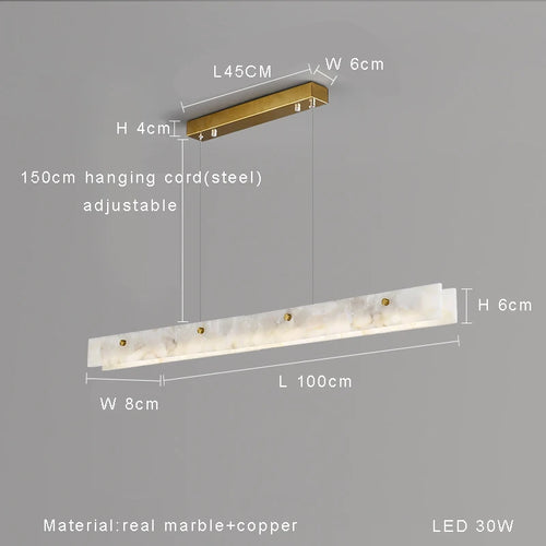 lustre moderne en marbre noir pour décoration intérieure élégante