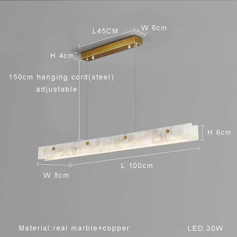 lustre moderne en marbre noir pour décoration intérieure élégante