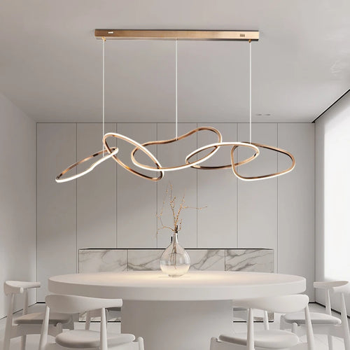 lustre Simple moderne île Restaurant suspension nordique luxe créatif en acier inoxydable galvanisé suspension