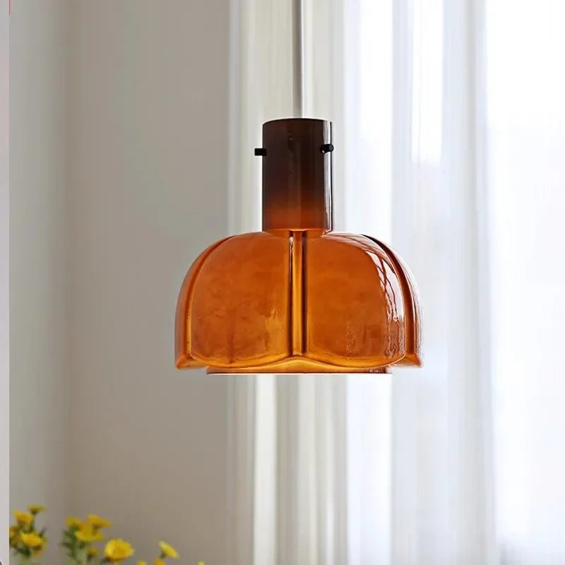 Suspension LED en verre au design nordique suspendu - vue 2 sur 11