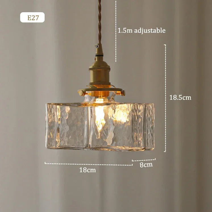 Retro-Pendelleuchte aus Glas mit kreativer LED-Beleuchtung für Vintage-Look - vue 9 sur 10
