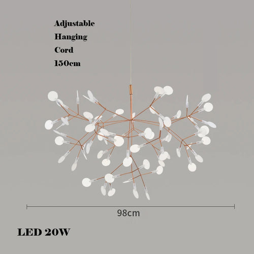 lustre LED créatif en acier inoxydable et acrylique pour décoration intérieure