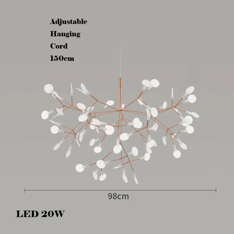 lustre créatif en acier inoxydable et acrylique pour décoration intérieure - vue 10 sur 18