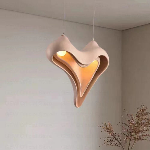 Moderner Kronleuchter aus Gips mit kreativem Muschel-Design als Pendelleuchte - vue 4 sur 9
