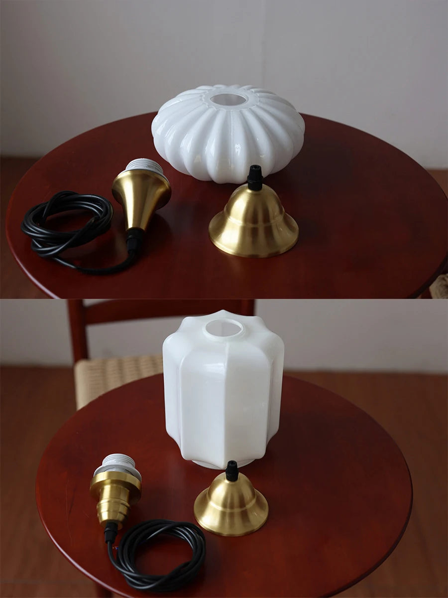 Japanische Pendelleuchte aus Glas im skandinavischen Design für ein elegantes Interieur - vue 6 sur 8