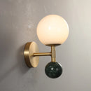 applique murale moderne en cuivre et marbre design lumineux pour intérieur