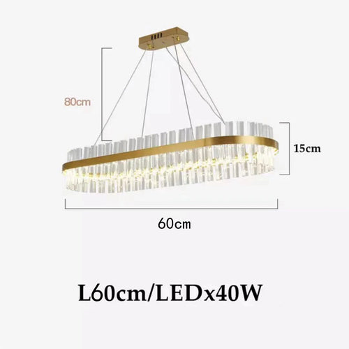 Moderner LED-Kronleuchter aus Kristall für elegantes Licht - vue 14 sur 15
