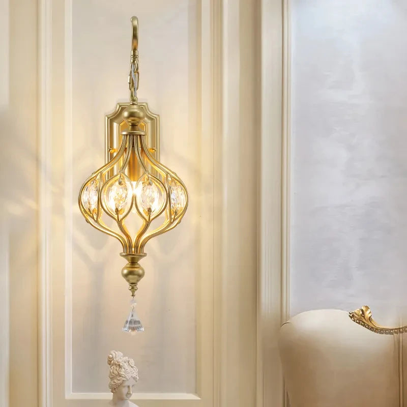 suspension rétro en cristal pour décoration intérieure élégante - vue 3 sur 7