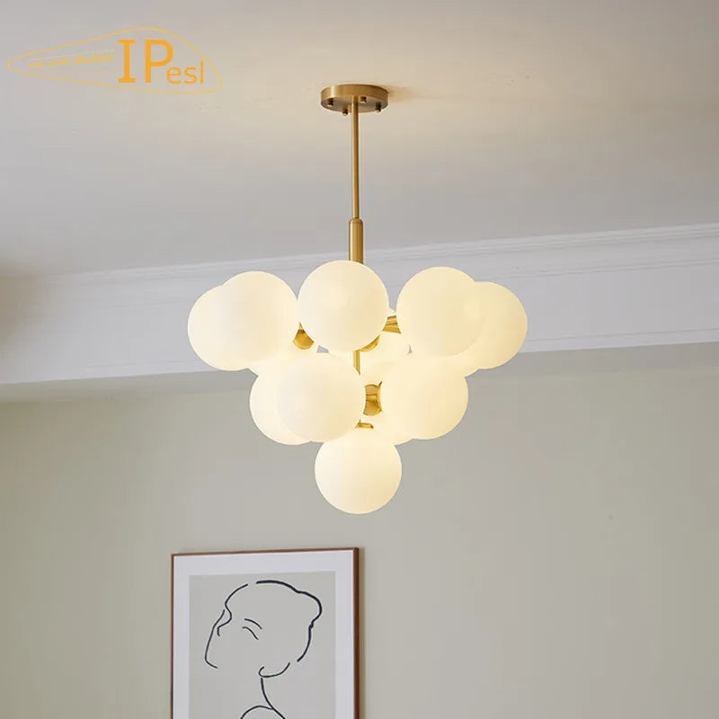 lampes led suspendues en verre de luxe design moderne