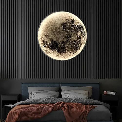 Applique murale led créative en forme de lune pour décoration intérieure