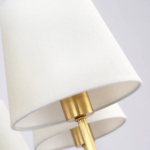 Antike LED-Wandleuchte mit Stoff-Lampenschirm - vue 7 sur 10
