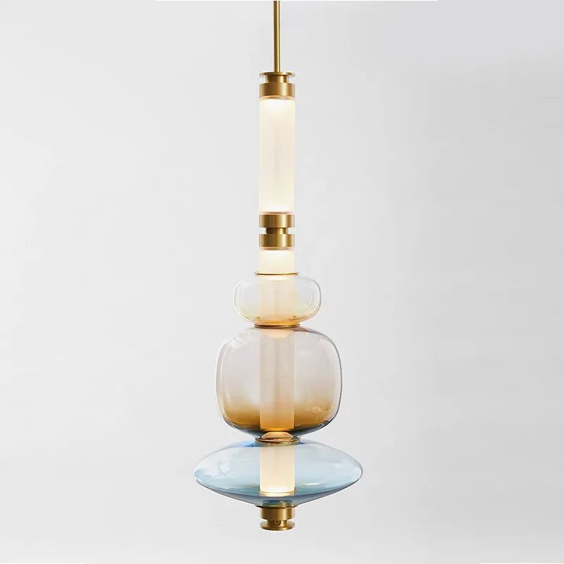 Suspension LED en verre de styliste nordique