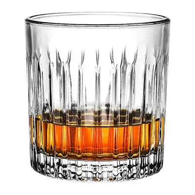 Verres à whisky old fashioned design texturé épais