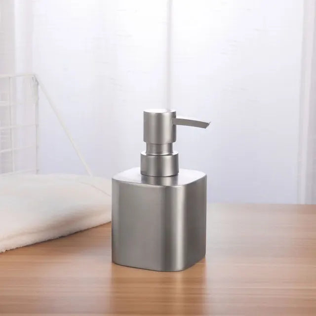 distributeur de savon en acier inoxydable pour salle de bain et accessoires - vue 3 sur 9