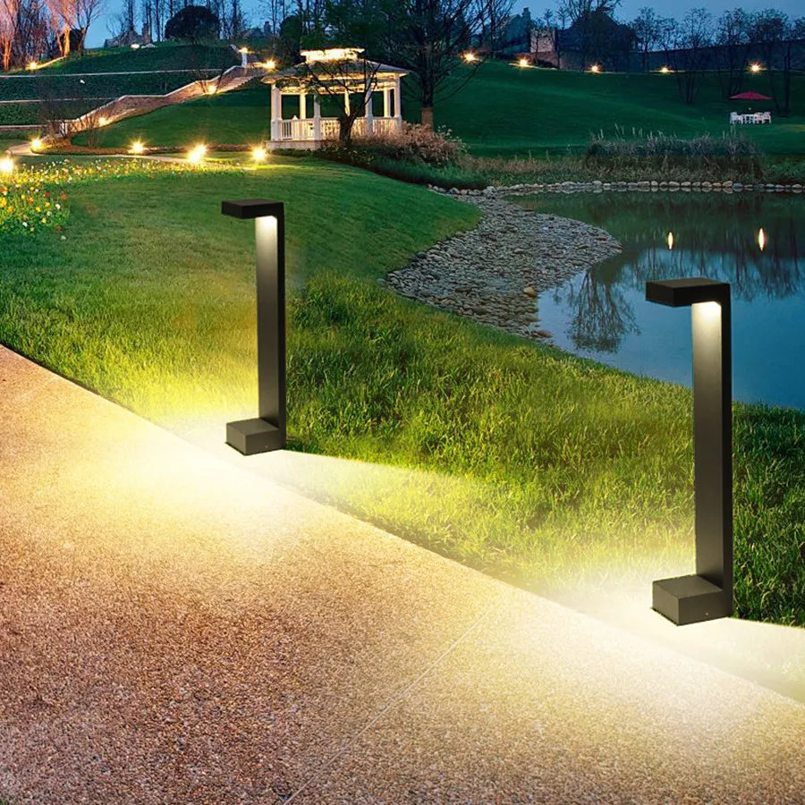 10W Outdoor LED Garden Path Lights Aluminum LED Landscape Bollards Light LED Standing Post Light for Garden Backyard Lawn Decor - vue 2 sur 10