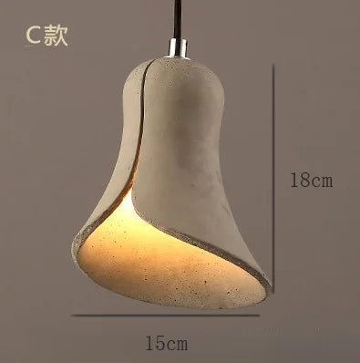 Industrielle Pendelleuchte im Retro-Stil aus Zement für die Innendekoration - vue 9 sur 9