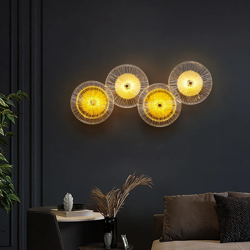 Moderne Kristall-Wandleuchte mit LED für Flur - vue 5 sur 11