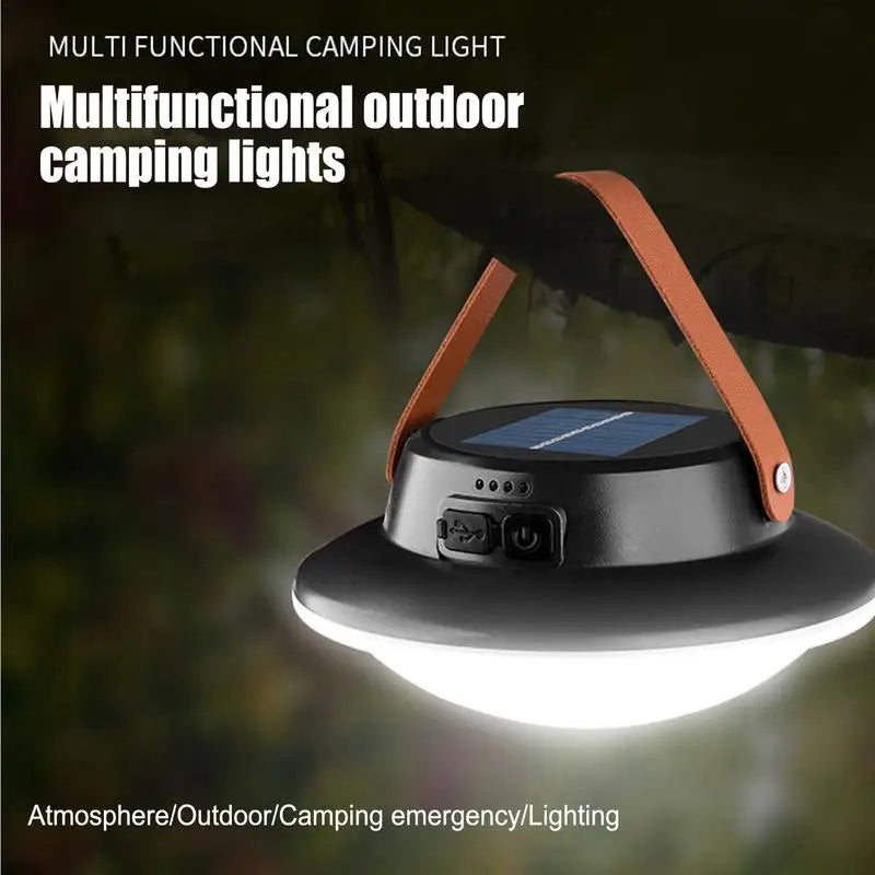 lampe de camping solaire led rechargeable 3 modes étanche portable - vue 5 sur 8