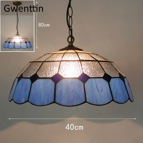 Pendelleuchte aus Buntglas im Tiffany-Stil für Ihre Inneneinrichtung - vue 22 sur 26