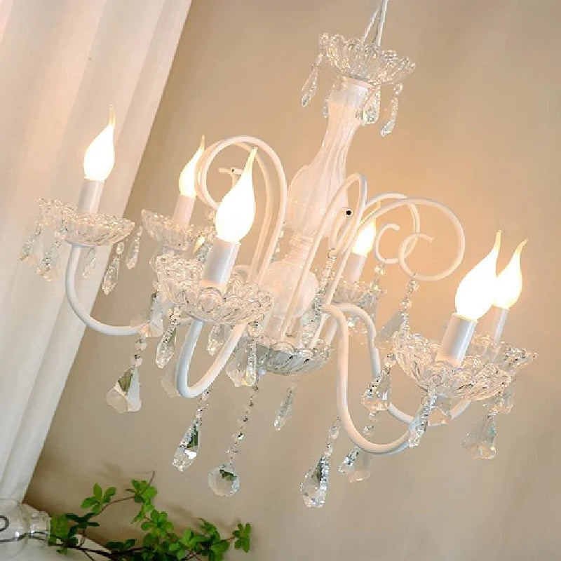 lustre romantique en cristal pour chambre d'enfant moderne - vue 7 sur 9