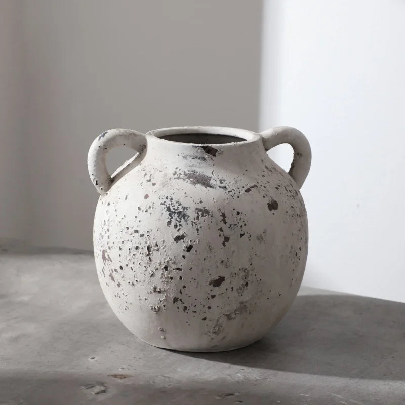 vase en céramique rétro pour fleurs séchées décoration maison artisanale - vue 7 sur 7
