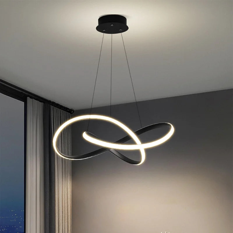 lustre led design créatif simple pour décoration intérieure moderne - vue 5 sur 9