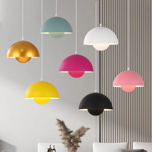 suspension led nordique coloré luminaire salon décor