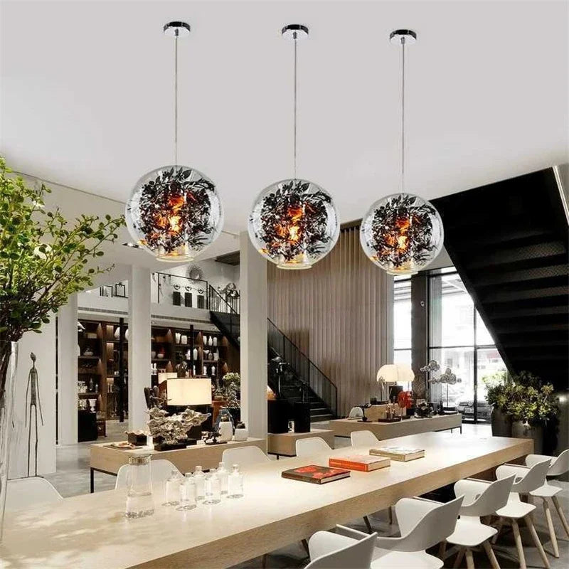 suspension nordique en verre pour décoration lumineuse - vue 5 sur 8
